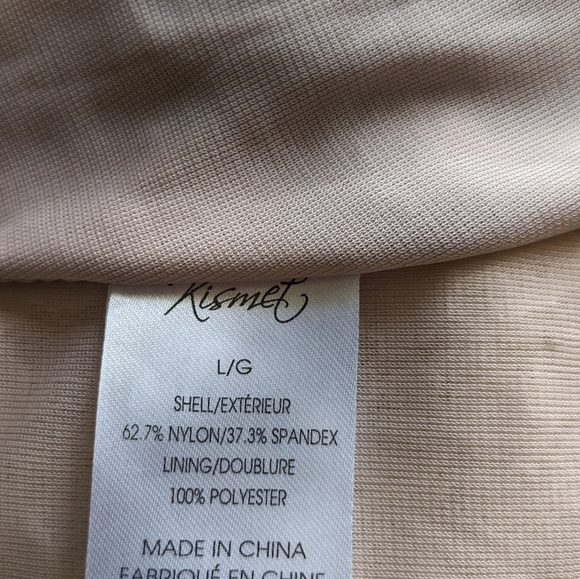 KISMET Luxury Beige Lace Sleeves Blouse Size L - Picture 14 of 15